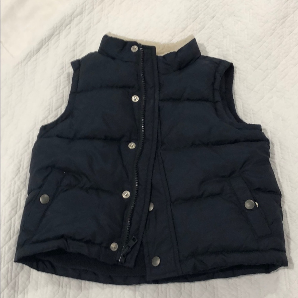 Gymboree navy blue puffer vest. Size 12-24m.